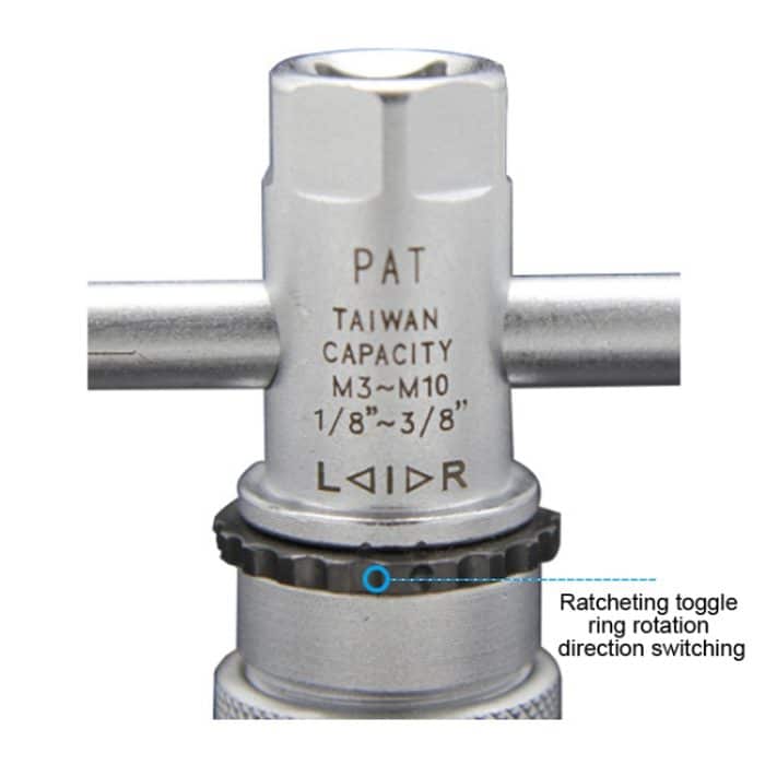 Vorwärts und rückwärts verstellbarer Ratschen-Gewindeschneidschlüssel, Schnellreibahle-Gewindeschneidschlüssel, HSD HS-310, HSD HS-614 – Bild 6