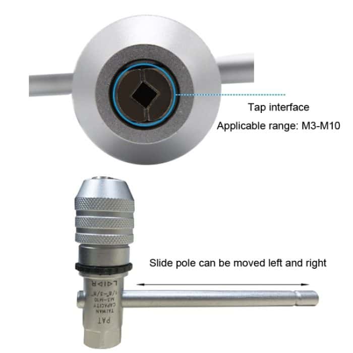 Vorwärts und rückwärts verstellbarer Ratschen-Gewindeschneidschlüssel, Schnellreibahle-Gewindeschneidschlüssel, HSD HS-310, HSD HS-614 – Bild 7