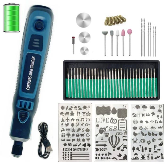 TBD06039559.jpg 55-in-1 wiederaufladbares Mini-Elektroschleifer-Set, 3-Gang-verstellbares Miniatur-Elektrobohrer-Maniküre-Werkzeug – Bild 1