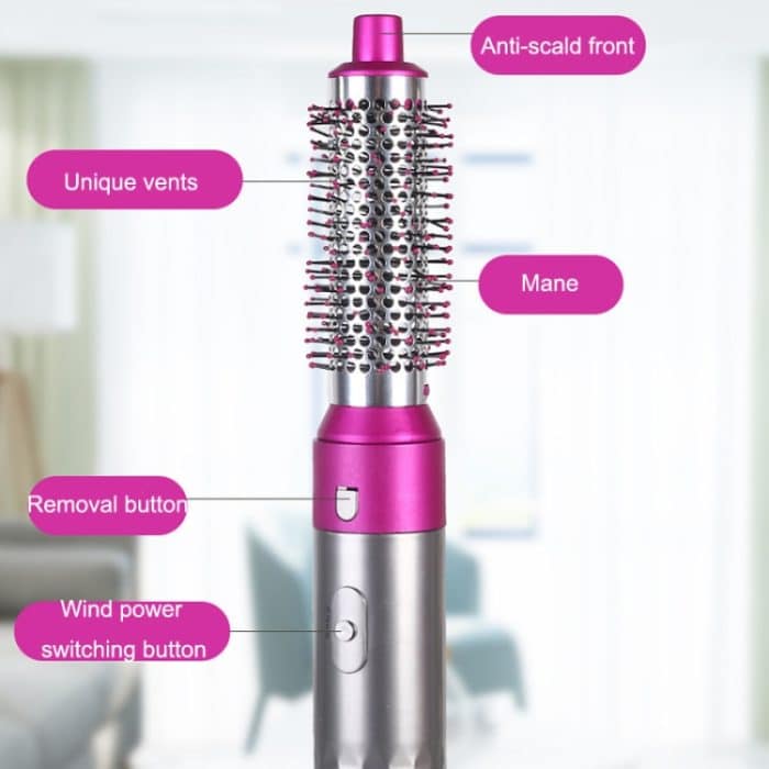 5-in-1-Heißluftkamm, automatischer Lockenstab, Locken- und Glättungshaar-Styling-Kamm, Haartrockner, EU Plug, UK Plug, US Plug – Bild 3