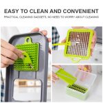 22-in-1 multifunktionaler Lebensmittelzerkleinerer, Reibe, Zwiebelwürfelschneider, Gemüseschneider mit 13 Edelstahlklingen, 22 in 1 Multifunctional – Bild 8