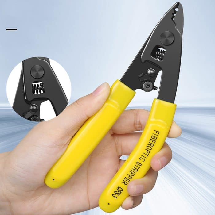 TBD06039717.jpg CFS-3 Glasfaser-Abisolierzange mit 3 Löchern für OM1, OM2, OM3, OM4 Glasfaserkabelmantel – Bild 1