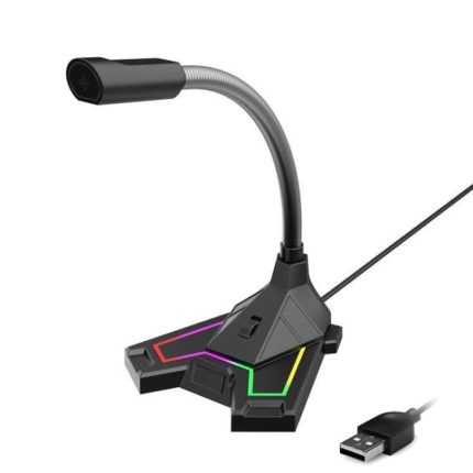 RGB-Mikrofon Heimspiel Live-Voice-Video-Mikrofon, USB, 3.5mm