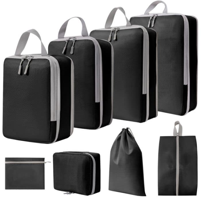 8-in-1-Kompressions-Packwürfel, erweiterbarer Reisetaschen-Gepäck-Organizer, 8 In 1 – Bild 1