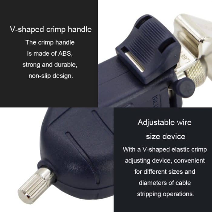 Rotierende, multifunktionale Kabelabisolierzange mit Klinge, HSD HS-325B – Bild 6