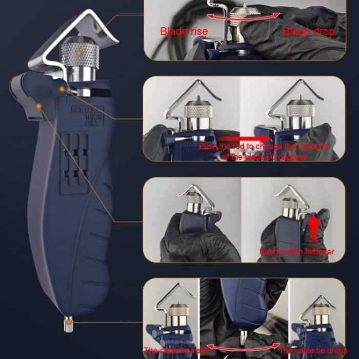 Rotierende, multifunktionale Kabelabisolierzange mit Klinge, HSD HS-325B – Bild 8