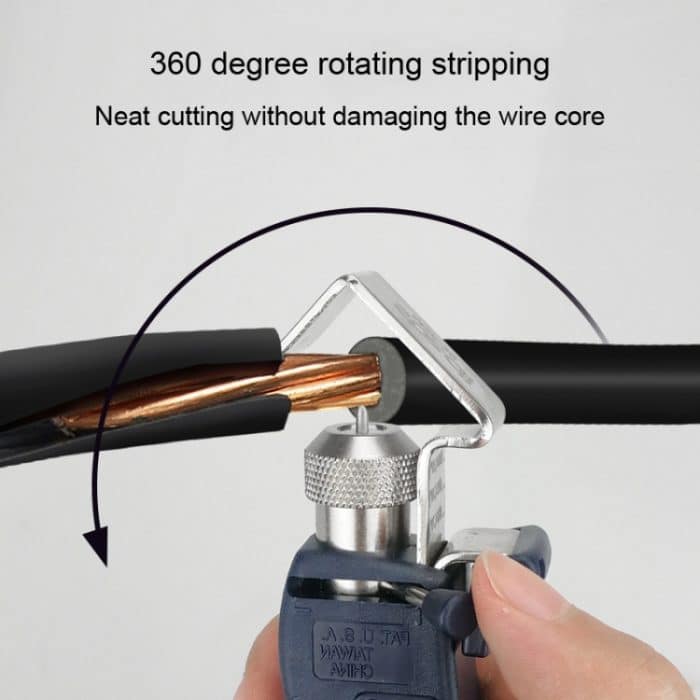 Rotierende, multifunktionale Kabelabisolierzange mit Klinge, HSD HS-325B – Bild 10