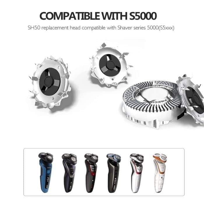 Für Philips Elektrorasierer S5000 Serie SH50 Ersatzklingenkopf Integraler Dreikopf, SH50  Blade Head – Bild 6