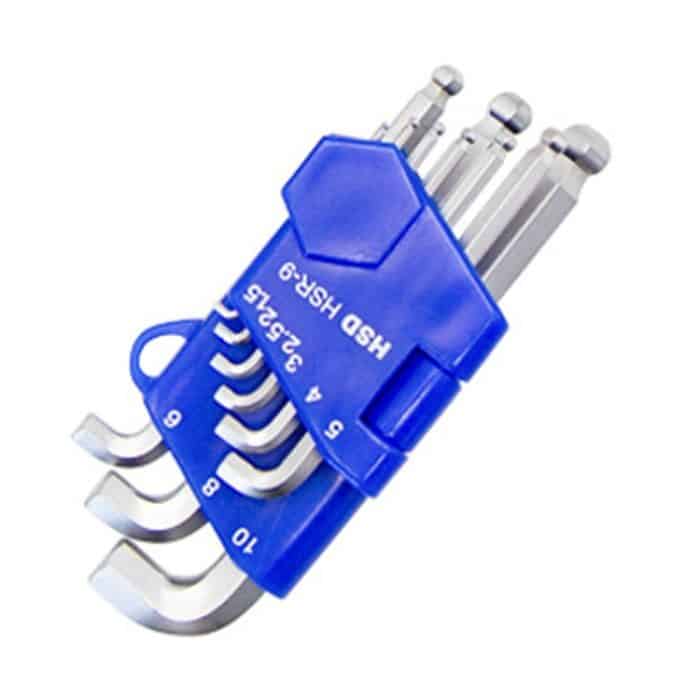 Werkzeuge mit kurzem Kugelkopf-Sechskantschlüsselsatz, 9pcs/set HSD HSR-9 Short Version, 7pcs/set HSD HSS-7 Long Version, 9pcs/set HSD HSS-9 Long Version – Bild 1