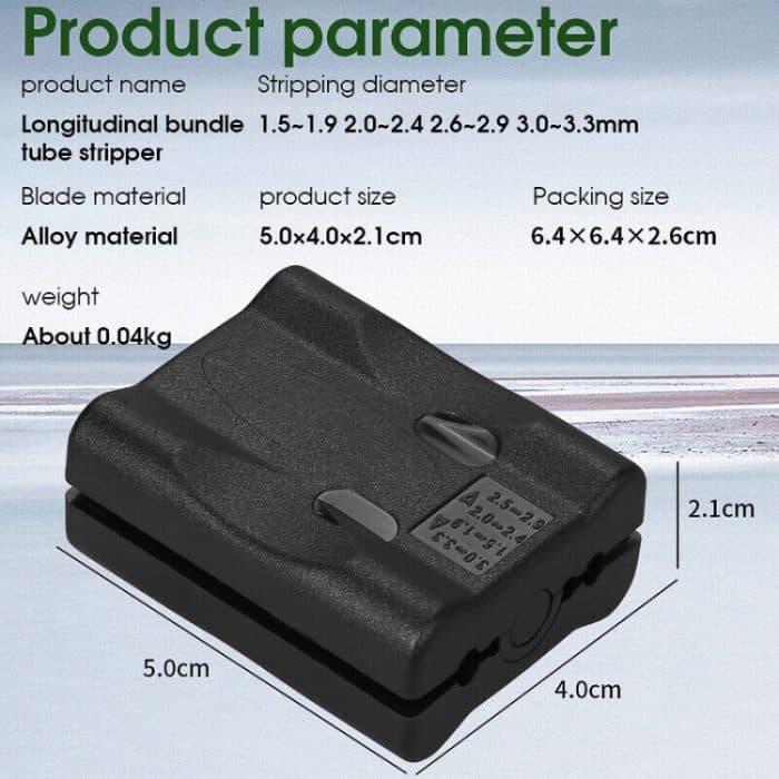 FTTH Fiber Optical Stripper Loose Tube Längskabel Stripper 1,5–3,3 mm – Bild 7