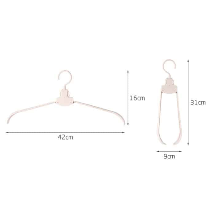 Kunststoff-Reise-Klappbügel, tragbar, breite Schulter, spurloser Wäscheständer – Bild 2