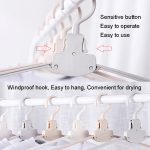 Kunststoff-Reise-Klappbügel, tragbar, breite Schulter, spurloser Wäscheständer – Bild 5