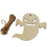 10 Stück/Set Halloween-Dekorationen, Urlaub, Party, Holzanhänger – Bild 5