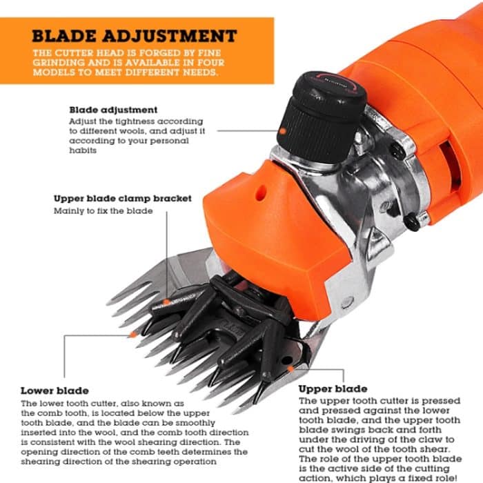 HILDA Power Wool Scherenklingen für Wollschieber, 13 Toothed Straight Blade, 13 Toothed Curved Blade, 9 Toothed Straight Blade, 9 Toothed Curved Blade, Individual Blade – Bild 5