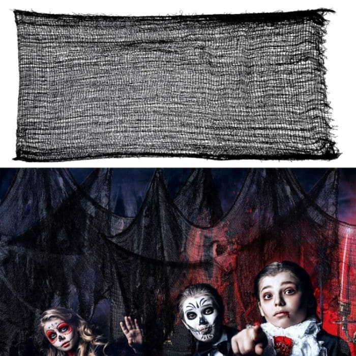 76 x 183 cm Halloween-Gaze-Roving aus Polyester-Baumwolle, Spukhaus, DIY, dekorative Gaze, Black Gauze, White Gauze, Beige Blood Stains Beige Blood Stains – Bild 3