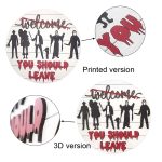 Halloween Holz Deko Türschild Horror Willkommensschild, Flat Printing Version, 3D Version – Bild 2
