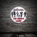 Halloween Holz Deko Türschild Horror Willkommensschild, Flat Printing Version, 3D Version – Bild 6