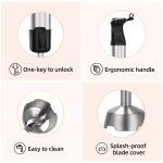 6-in-1 600 W multifunktionaler elektrischer Mixer, Edelstahl-Kochstab, US Plug, EU Plug, UK Plug – Bild 6