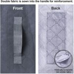 Faltbare Unterbett-Aufbewahrungstasche aus Vliesstoff für Kleidung, Decken, 100 x 50 x 18 cm, 100x50x18cm(Deep Gray Transparent Cover), 100x50x18cm(Deep Gray Semi -transparent) – Bild 5