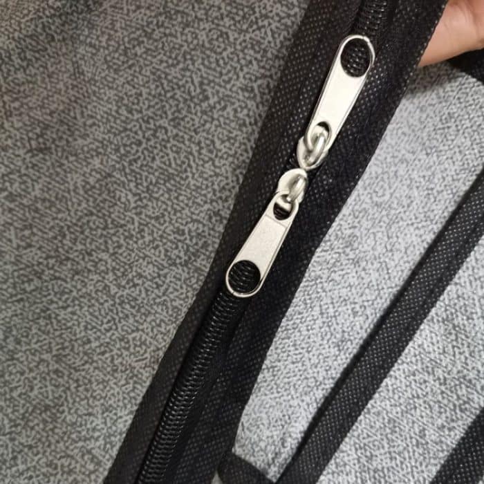 Faltbare Unterbett-Aufbewahrungstasche aus Vliesstoff für Kleidung, Decken, 100 x 50 x 18 cm, 100x50x18cm(Printing Gray) – Bild 6