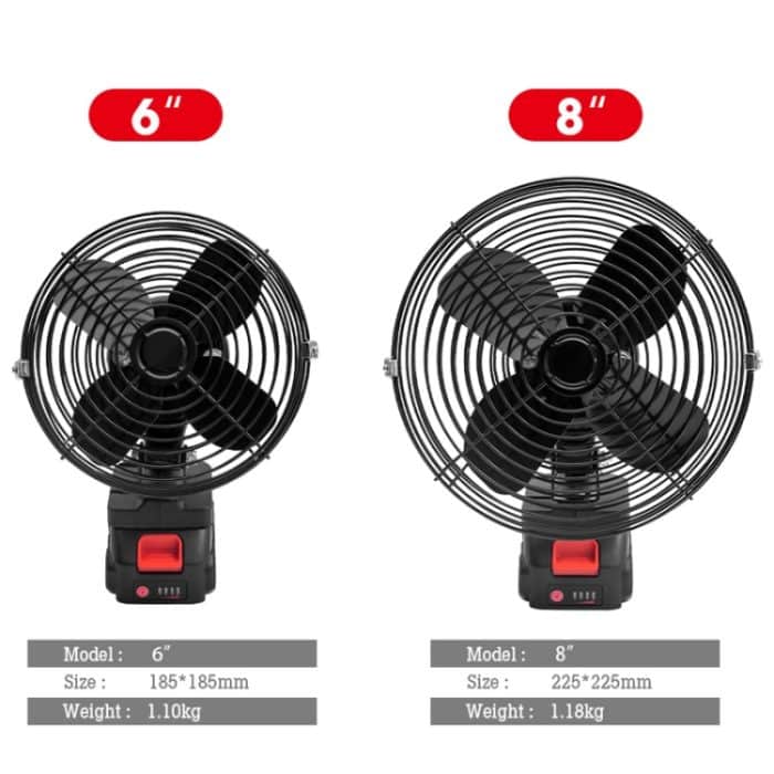 HILDA Tragbarer, leistungsstarker Haartrockner für den Außenbereich, EU-Stecker, 6 inch With 1 Battery (1500mAh), 6 inch With 2 Battery (1500mAh), 6 inch With 1 Battery (3000mAh), 6 inch With 2 Battery (3000mAh), 8 inch With 1 Battery (1500mAh)... – Bild 3