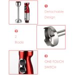 RAF 1000W 2-Blatt-Entsafter Kochstab Rührstab Mixer Mixer, EU-Stecker, R.315 – Bild 7