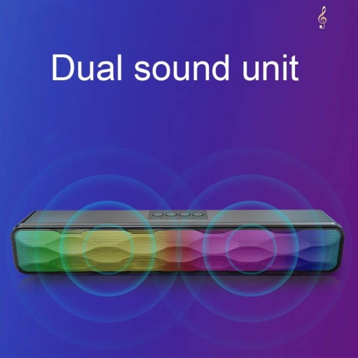 RGB-Bunter Lichteffekt-Desktop-Lang-USB-Wireless-Bluetooth-Lautsprecher, Q6 – Bild 5