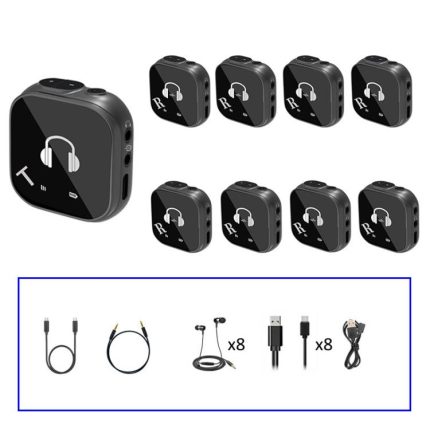5.8G Wireless In Ear Monitor System Dual-Earphone Monitoring, One To Eight, Single Transmitter