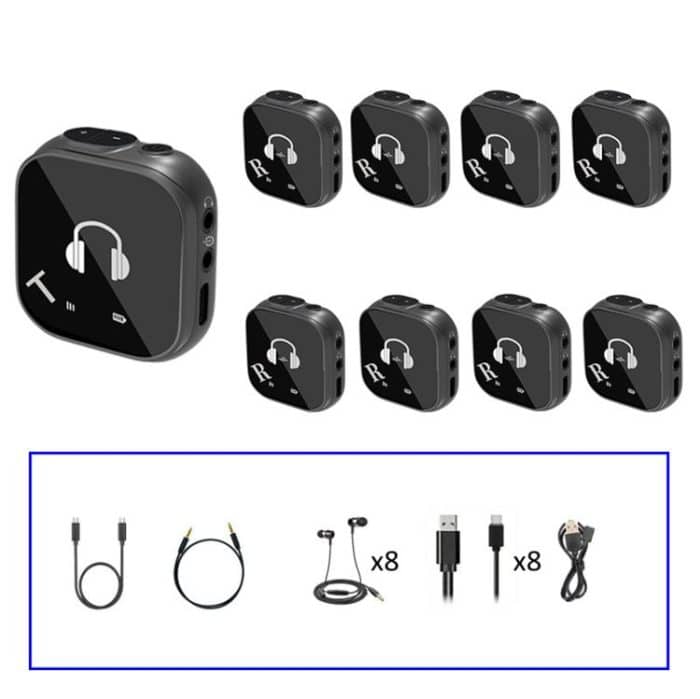 TBD0604049201.jpg 5.8G Wireless In Ear Monitor System Dual-Earphone Monitoring, One To Eight, Single Transmitter – Bild 1