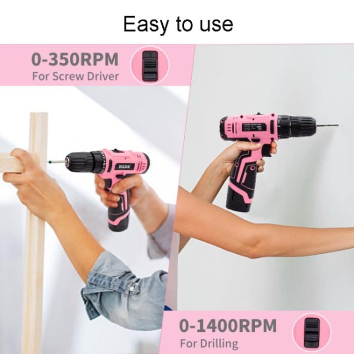 HILDA 12V Akku-Schlagbohrschrauber Elektroschrauber, EU Plug, US Plug, UK Plug – Bild 6