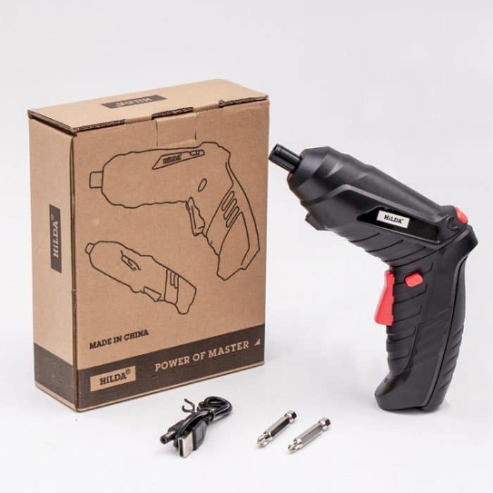 HILDA Multifunktions-Li-Ion-Schraubendreher-Mini-Schraubendreher-Set, Black, White, Orange – Bild 10