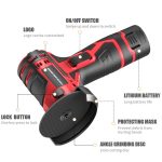 HILDA 12V 3 Zoll Li-Ion Winkelschleifer Heimschneide- und Schleifmaschine, EU-Stecker, Plastic Package With 1 Battery, Carton Package With 1 Battery, Plastic Package With 2 Battery, Carton Package With 2 Battery – Bild 4