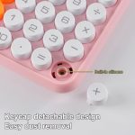 12-stelliger mechanischer Tastaturrechner, Büro-Studenten-Prüfungsrechner-Display, Monochrome Buttons White Black, Monochrome Buttons Pink, Monochrome Buttons Navy Blue – Bild 5