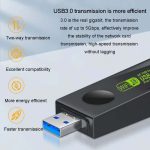 1300 Mbit/s Wireless-Netzwerkkarte Gigabit Dual Band 5G Treiberloser Computer USB-Netzwerkkarte, 600m, 1300m – Bild 5