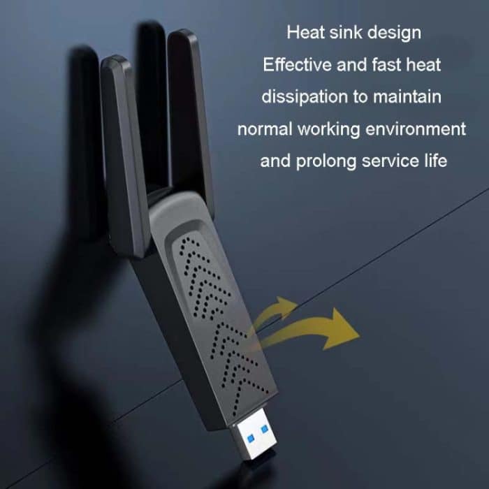 1300 Mbit/s Wireless-Netzwerkkarte Gigabit Dual Band 5G Treiberloser Computer USB-Netzwerkkarte, 600m, 1300m – Bild 7
