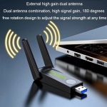 1300 Mbit/s Wireless-Netzwerkkarte Gigabit Dual Band 5G Treiberloser Computer USB-Netzwerkkarte, 600m, 1300m – Bild 9