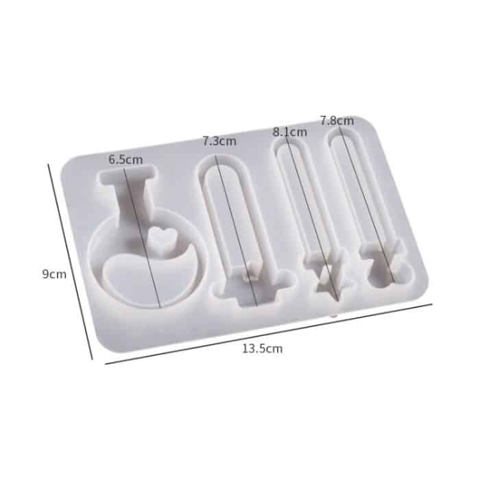 Kristall-Epoxid-Zauberflasche, Silikonform, DIY-Schlüssel, Treibsand-Anhängerform – Bild 3