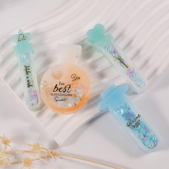 Kristall-Epoxid-Zauberflasche, Silikonform, DIY-Schlüssel, Treibsand-Anhängerform – Bild 4