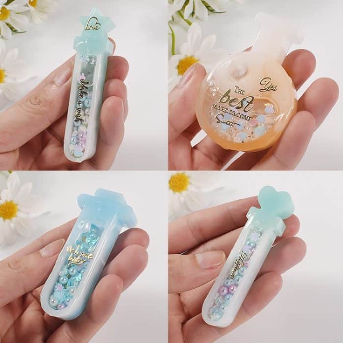 Kristall-Epoxid-Zauberflasche, Silikonform, DIY-Schlüssel, Treibsand-Anhängerform – Bild 6