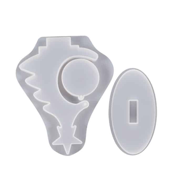 Kristall-Epoxidharz-Weihnachtsbaum-Silikonform, Without Bead Chain, With 10pcs Gold Bead Chain, With 10pcs Silver Bead Chain, With 10pcs Colorful Bead Chain – Bild 3