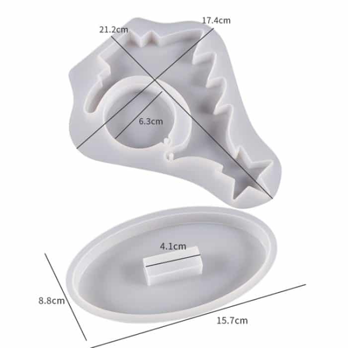 Kristall-Epoxidharz-Weihnachtsbaum-Silikonform, Without Bead Chain, With 10pcs Gold Bead Chain, With 10pcs Silver Bead Chain, With 10pcs Colorful Bead Chain – Bild 4