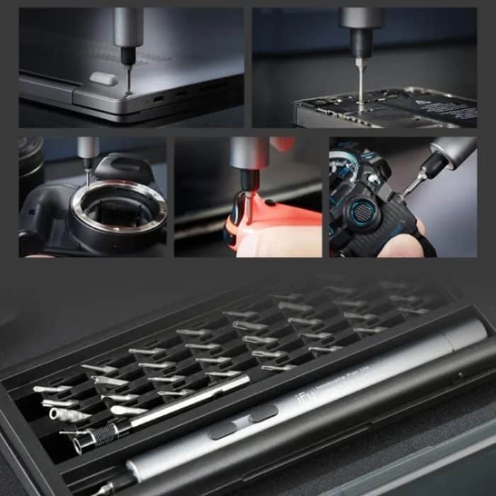 IFu 42-in-1-Elektroschrauber-Set Precisions USB-Schnelllade-Schraubendreher mit LED-Arbeitslicht – Bild 8
