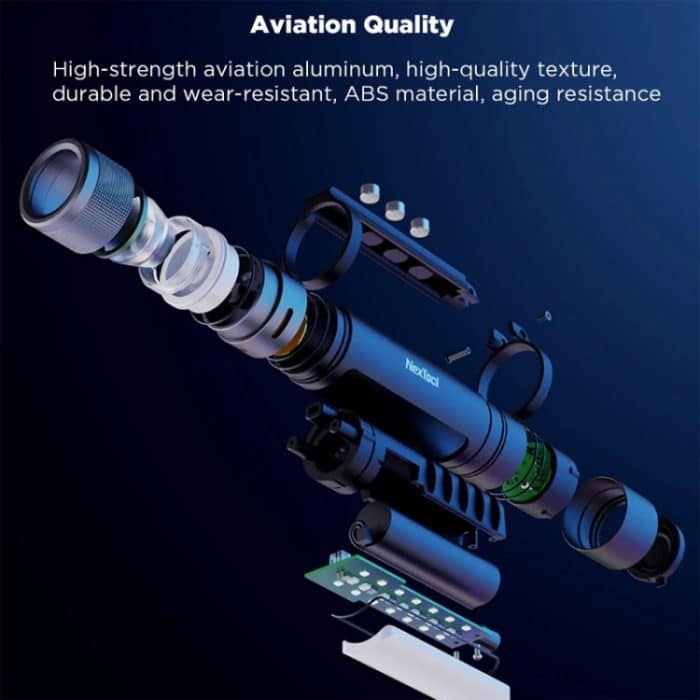 Nextool 6-in-1 Outdoor-Notfall-Taschenlampe, zoombarer Alarm, Camping-Arbeitsleuchte – Bild 3