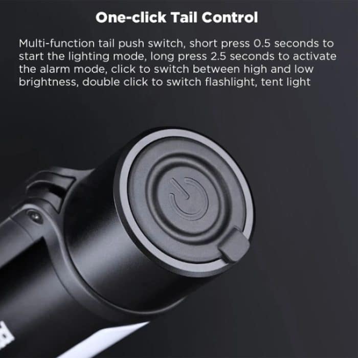 Nextool 6-in-1 Outdoor-Notfall-Taschenlampe, zoombarer Alarm, Camping-Arbeitsleuchte – Bild 4