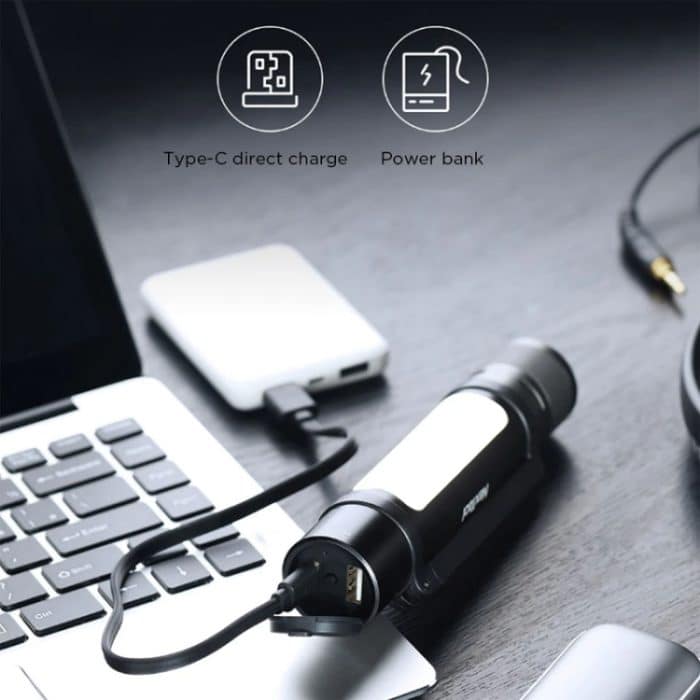 Nextool 6-in-1 Outdoor-Notfall-Taschenlampe, zoombarer Alarm, Camping-Arbeitsleuchte – Bild 7