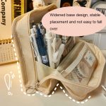 Große Kapazität Leinwand Federmäppchen Student Briefpapier Lagerung Bleistift Box – Bild 6