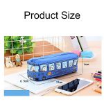 Cartoon Bus Student Briefpapier Federmäppchen Große Kapazität Leinwand Briefpapier Box – Bild 3