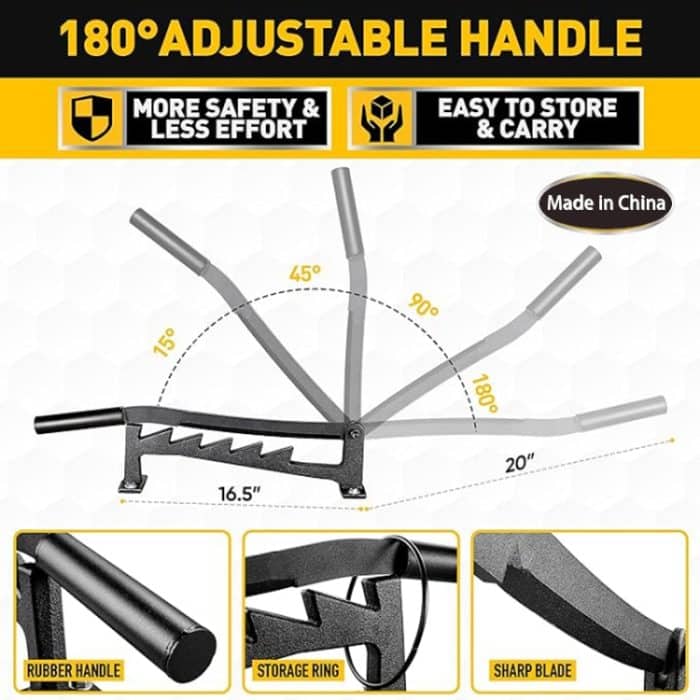 Wandmontierter manueller Holzspalter, Feuerholzschneider aus Kohlenstoffstahl, One-piece, With Long Handle, One-piece Set, With Long Handle Set – Bild 6