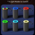 Kabelloser Bluetooth-Lautsprecher mit RGB-Licht, tragbar, wasserdicht, klein – Bild 3