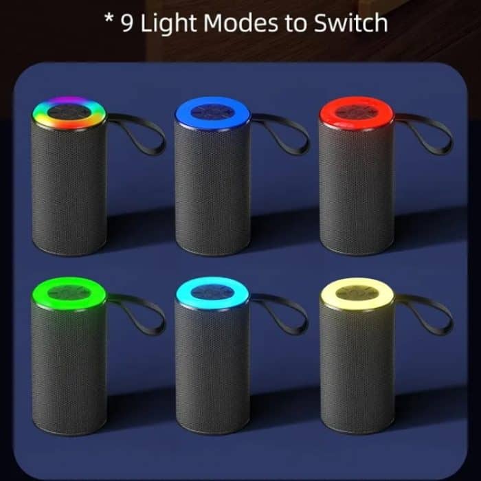 Kabelloser Bluetooth-Lautsprecher mit RGB-Licht, tragbar, wasserdicht, klein – Bild 3